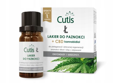 Revitalizacijski lak za nohte s CBD kanabidiolom za zdravljenje oniholize in luskavice, 10 ml