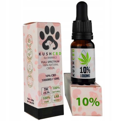 KONOPLJINO OLJE ZA HIŠNE LJUBLJENČKE 10% CBD | Omega-3 LOSOSOVO OLJE | 10 ml