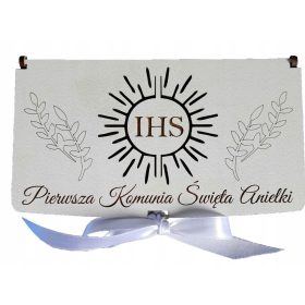 Darilna škatlica za obhajilo iz naravnega lesa