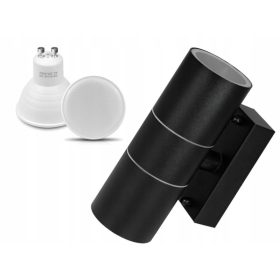   Stenska svetilka z dvojno svetlo LED za teraso, balkon in steno + žarnice