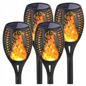    Vtična solarna svetilka Bluegarden črna 78 cm 4 kos + nalepka z etiketo