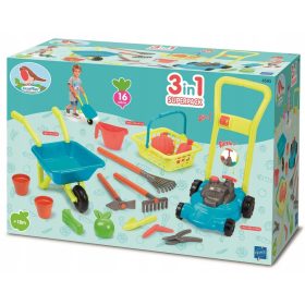   Vrtni set Ecoiffier "Deluxe 3v1" z akumulatorsko kosilnico