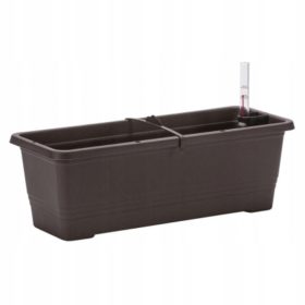 Balkonska škatla z avtomatskim zalivanjem Bergamot 60 rjava