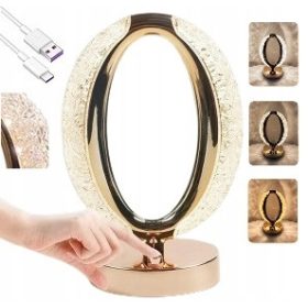 LED kristalna nočna svetilka LP zlata