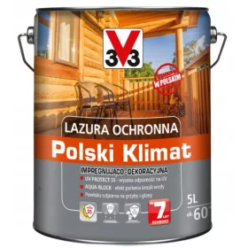   V33 Slovenian Climate Protection Impregnating Decorative Azure 7 Years 5L Scandinavian Pine