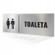 Aluminijasta tablica za stranišče za moške 20x7,5 cm