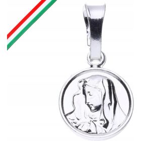 Srebrni medaljon Mati Božja krst svetnikov 925 srebro