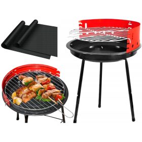    VRTNI ŽAR NA OGLJE OKROGLI BRIKETI PRENOSNI TURISTIČNI ZA KAMPIRANJE