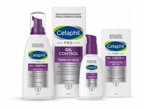 Komplet za nego mastne in aknaste kože Cetaphil PRO Oil Control s SPF30