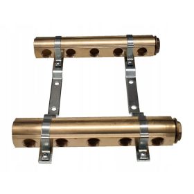   Medeninasti razdelilnik za centralno ogrevanje, 4 obvodi, nezavarovan