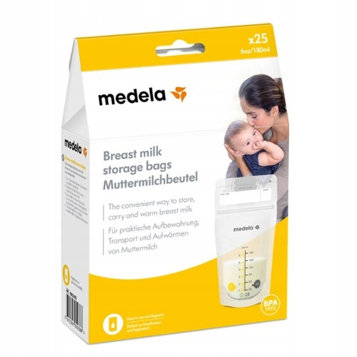 MEDELA Slovenian mlečna vrečka za shranjevanje materinega mleka 180 ml 50 kosov