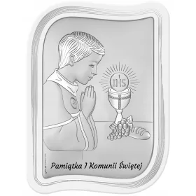    Slika za spomin na sveto obhajilo Beltrami 6793W-O 10,6x14,3 cm srebrna