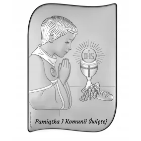  Srebrna slika spominek na prvo sveto obhajilo 6793/3O