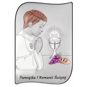    Slika Beltrami Spominek na prvo sveto obhajilo, srebro, 17x12 cm