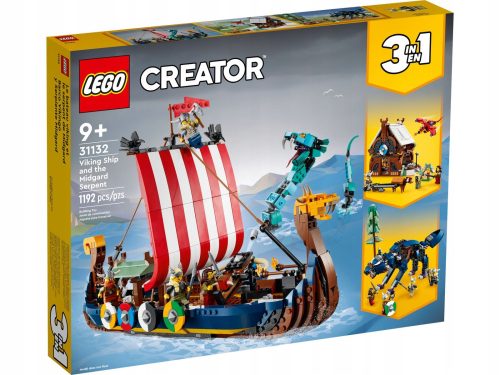 LEGO Creator 3v1 31132 Viking Ladja in Midgardska Kača