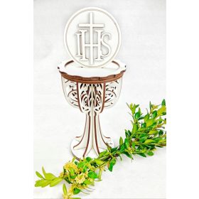 Obhajilni kelih s hostijo in IHS dekoracijo za obhajilo 23