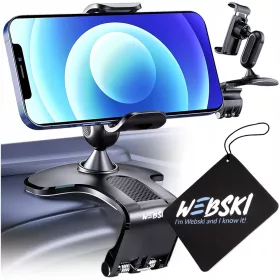 Nosilec za telefon na kokpit Webski 202D Carbon Black 360°