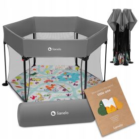   Velika Zložljiva Otroška Stajica Lionelo Roel + Bambusova Plenica