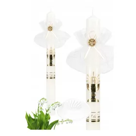 Sveča za prvo sveto obhajilo s pokrovom za kapnico