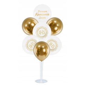   Baloni za prvo obhajilo na stojalu - Komplet za praznovanje prve svete obhajilo