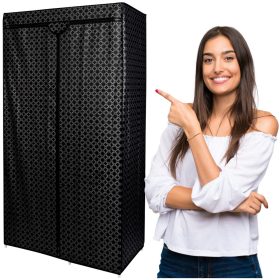 Garderoba Saska Garden Ornament 90x45x170 cm črna