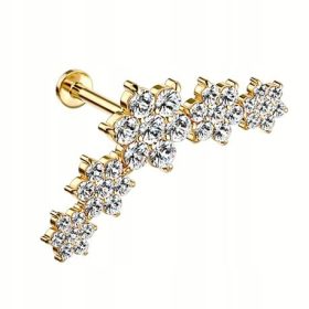 Grozd s kristalnimi cvetlicami - Notranji navoj 1,2/6 zlata