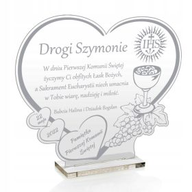 Statuetka z indywidualnim grawerom Prvega svetega obhajila