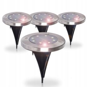  LIGHTLOGIC vgradna solarna svetilka srebrna 13 cm 4 kos.