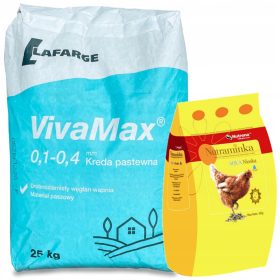   VivaMax Kreda za perutnino 25kg + Nutraminka Aqua Nioska 0,5kg