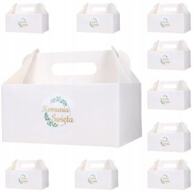 Pudełko za torto zahvale gostom za obhajilo 10 kosov