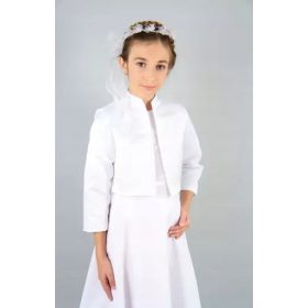   Bolerko za prvo obhajilo iz satena, belo, poliamid, velikost 158