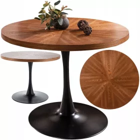 STOŽEC MIZA AMADEO ORAH ø100cm + KOVINSKI OKVIR MAT ČRNA