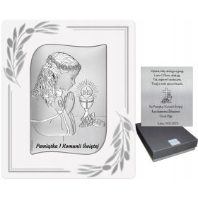    Beltrami spominek na prvo sveto obhajilo, srebro, 15x17,5 cm