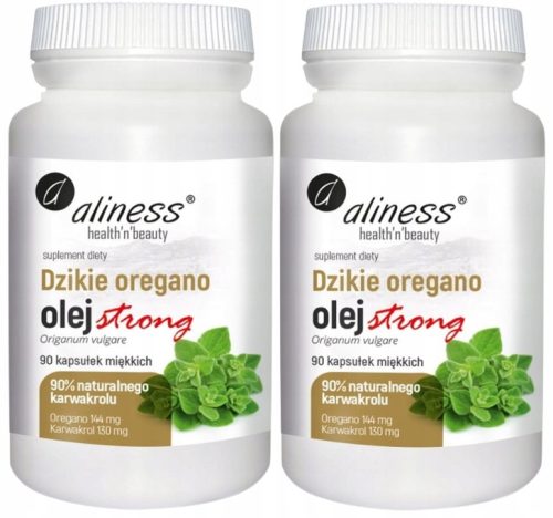 Aliness Divji Origano Naravno Olje, 90 kapsul z 90% Karvakrolom - Dvojno Pakiranje