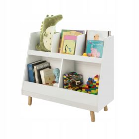 Pametna otroška knjižna polica 86 x 36 x 76 cm bela