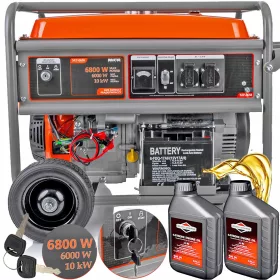 Stacionarni enofazni agregat Majster Polska 6800 W bencin
