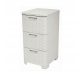 Regal s 3 predali Rattan Style Curver krem