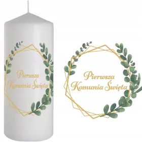 Sveča za prvo obhajilo - Dekorativna Namizna Sveča 20 cm