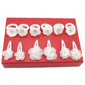   Zbirka lasnih okraskov z belimi cvetovi za dekleta za obhajilo, 12 kosov