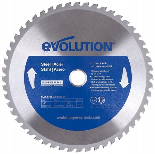 AGA EVOLUTION WIDIA TCT ZA REZANJE JEKLA 255 MM/52Z