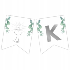 Girlanda prapor z napisom OBČESTVO + IME po meri