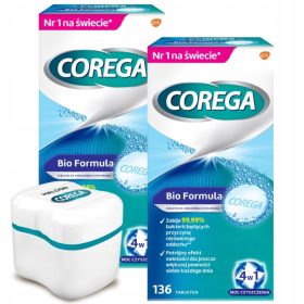 Corega Tabs Bio Formula 4v1 136 tablet x2 + KOVČEK GRATIS