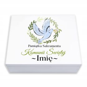   Darilna škatla za prvo sveto obhajilo s personaliziranim imenom