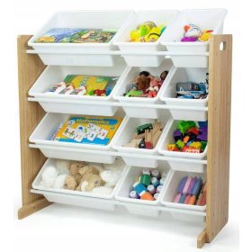 DREVENI OTROŠKI ORGANIZATOR Z POLICAMI ZA IGRAČE