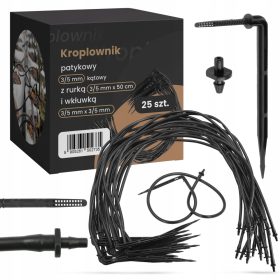 Kroplnik za vrtnarjenje s kotnim vložkom in 50 cm cevjo