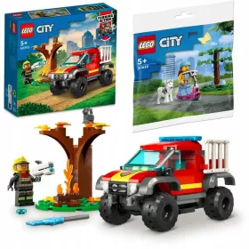   LEGO City 60393 Gasilsko vozilo 4x4 Reševalna misija + LEGO City 30639 Pasji tek in skuter