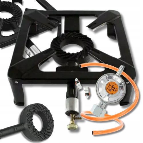 Hompack24 plinski gorilnik 40x40 cm + cev + reduktor + 2 objemki
