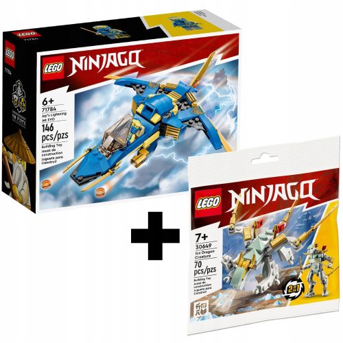 LEGO Ninjago Jayev Evolucijski Supersonični Let 71784 + LEGO Ninjago Ledni Zmaj 30649