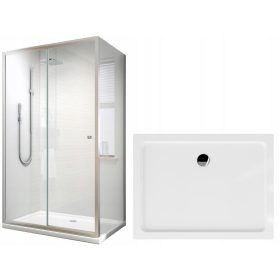 Tuš kabina Reihe DUNA s pravokotno tuš kadjo 100 x 80 cm