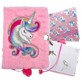   Plišasti dnevnik s ključavnico SAMOROG Konik A5 96 strani Majewski